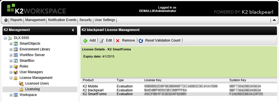 Machine License